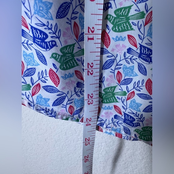 Boden Colorful Leaf Print Classic Cotton Button Down Shirt Size 8R - Picture 7 of 8